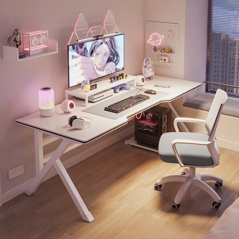 Компьютерные столы Игровой стол для веб-трансляций, стол для домашнего офиса, Эргономичный стол, современный простой рабочий стол для спальни, рабочий стол для кабинета, Офисный стол