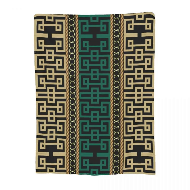 Комфортное винтажное одеяло Greek Key Meanders, товарный диван, декоративное одеяло в этническом стиле с греческой каймой, ультрамягкое