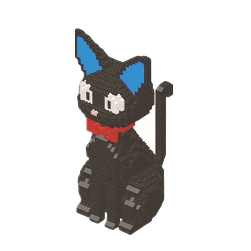 Конструкторы серии Animal, черная кошка, собака Сиба, братья-белки, детские игрушки-головоломки, украшения для домашнего офиса и подарки