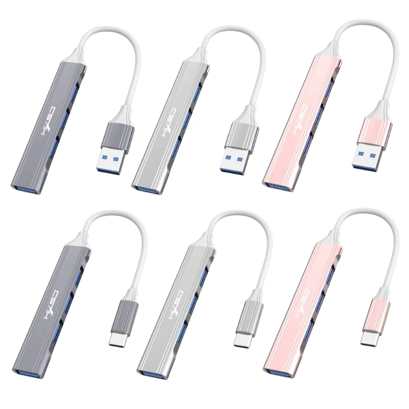 Концентратор USB / Type C из алюминиевого сплава с широкой совместимостью для различных устройств