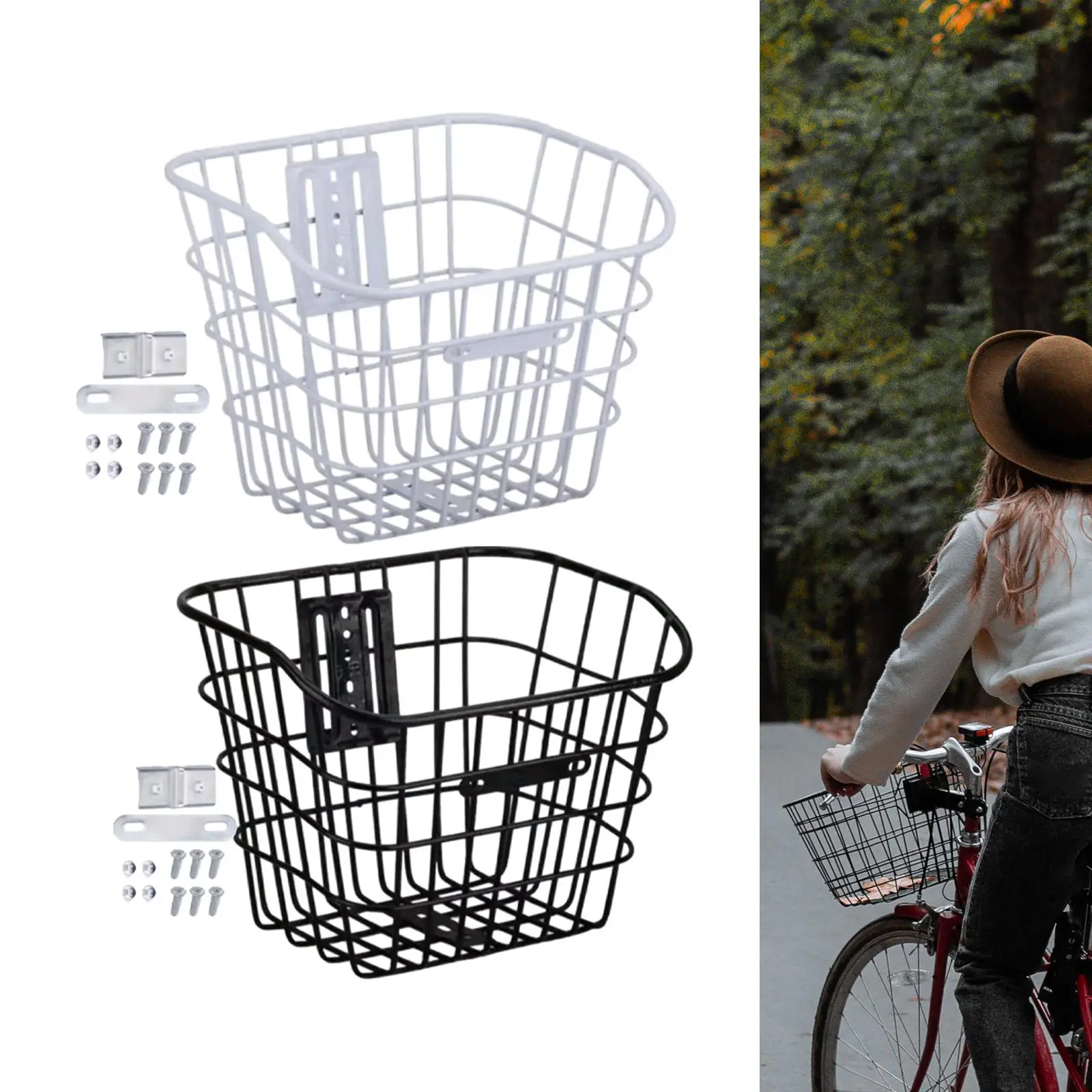 Корзина для велосипеда, передняя корзина для руля велосипеда для собак, съемная, быстросъемная, простая в установке, передние корзины для велосипеда для пикника