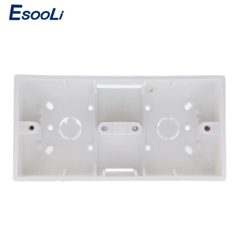 Коробка для внешнего крепления Esooli 172 мм * 86 мм * 33 мм для двойных сенсорных выключателей или розеток 86 типа Применяется Для любого положения поверхности стены