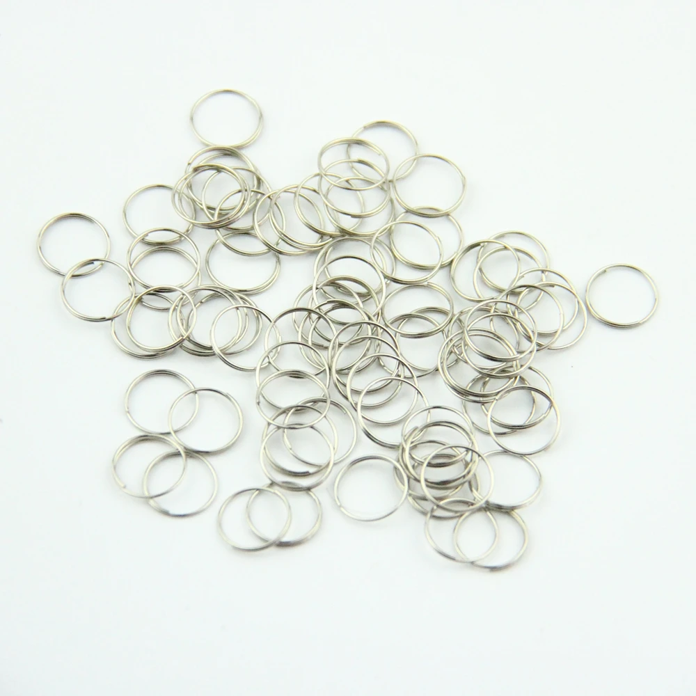 Круглые кольца из металла 11 мм/12 мм, 100 шт./лот, Фитинги Трех цветов, соединительные кольца для бусин