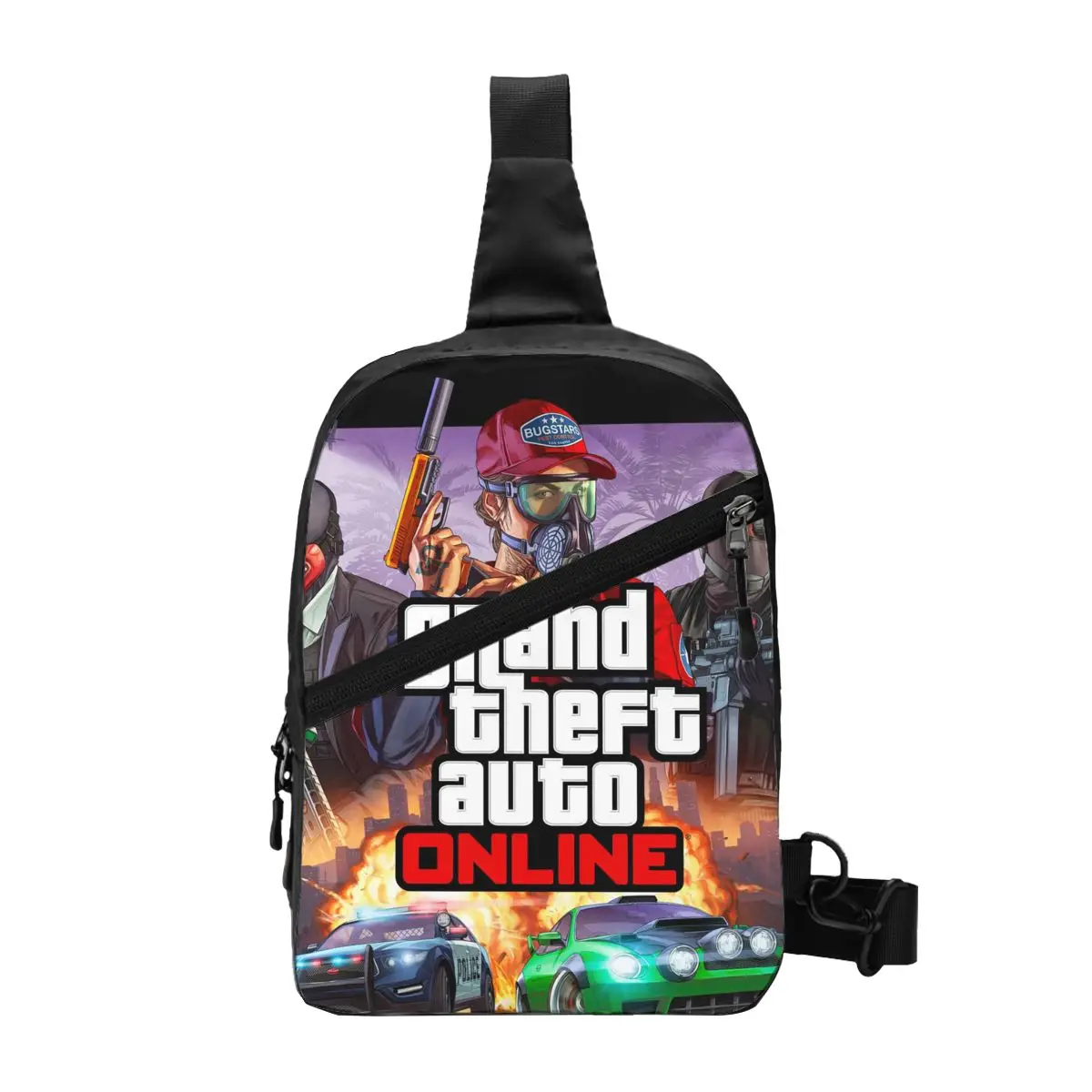 Крутой рюкзак через плечо Grand Theft Auto Sling для мужчин из приключенческой игры GTA Наплечные сумки для пеших прогулок