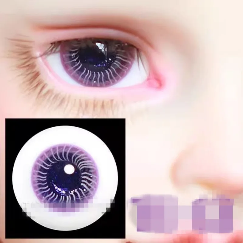 Кукольные глаза Bjd Фиолетового цвета, Глазное яблоко из зернистого стекла, 1/6 1/4 SD.14mm 16mm, Бесплатная коробка, Аксессуары для куклы GA33