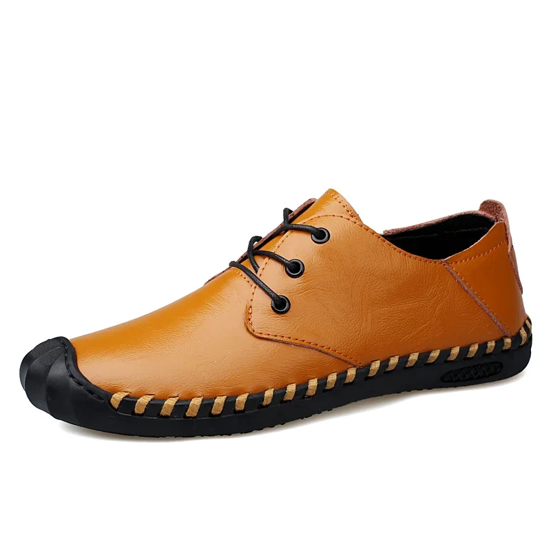 Летняя высококачественная классическая походная обувь, мужская черная повседневная обувь на плоской подошве, деловые офисные модельные туфли, желтая кожаная обувь для мужчин