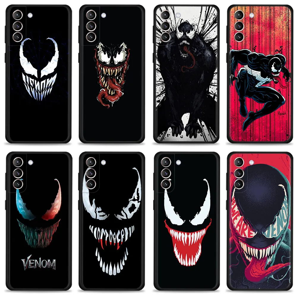 Логотип Marvel Venom Hero Для Samsung Galaxy Note 20 10 S10e S21 Plus S20 FE S7 S22 Ultra 5G S10 Lite S8 S9 Silicon Capa