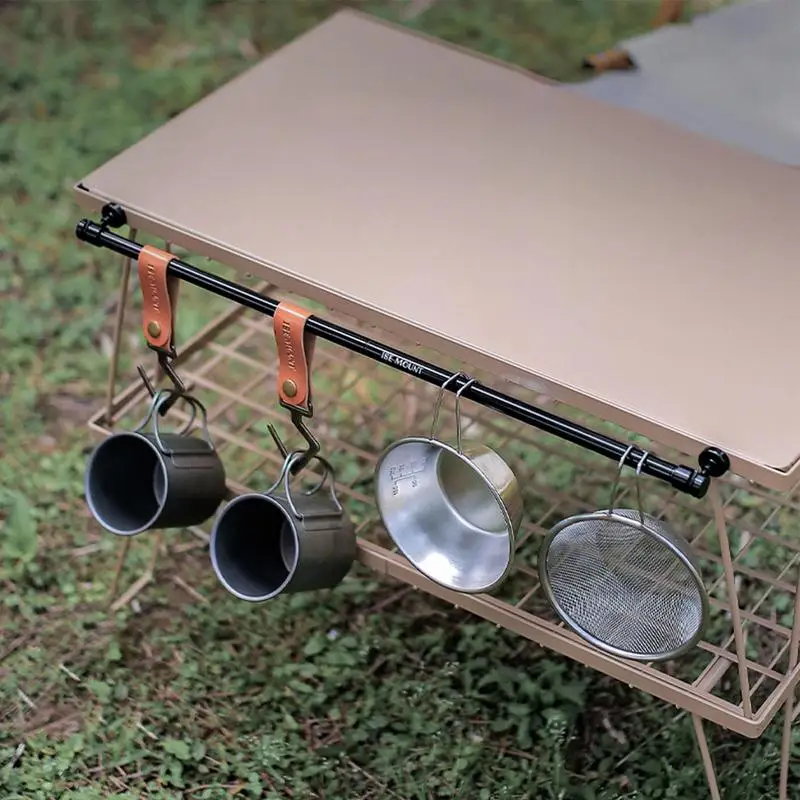 Магнитные чашки для пикника в кемпинге, Миски, вешалка для штанги, Съемный Подвесной стержень для хранения из алюминиевого сплава, Боковой Магнитный стержень для гриля и барбекю