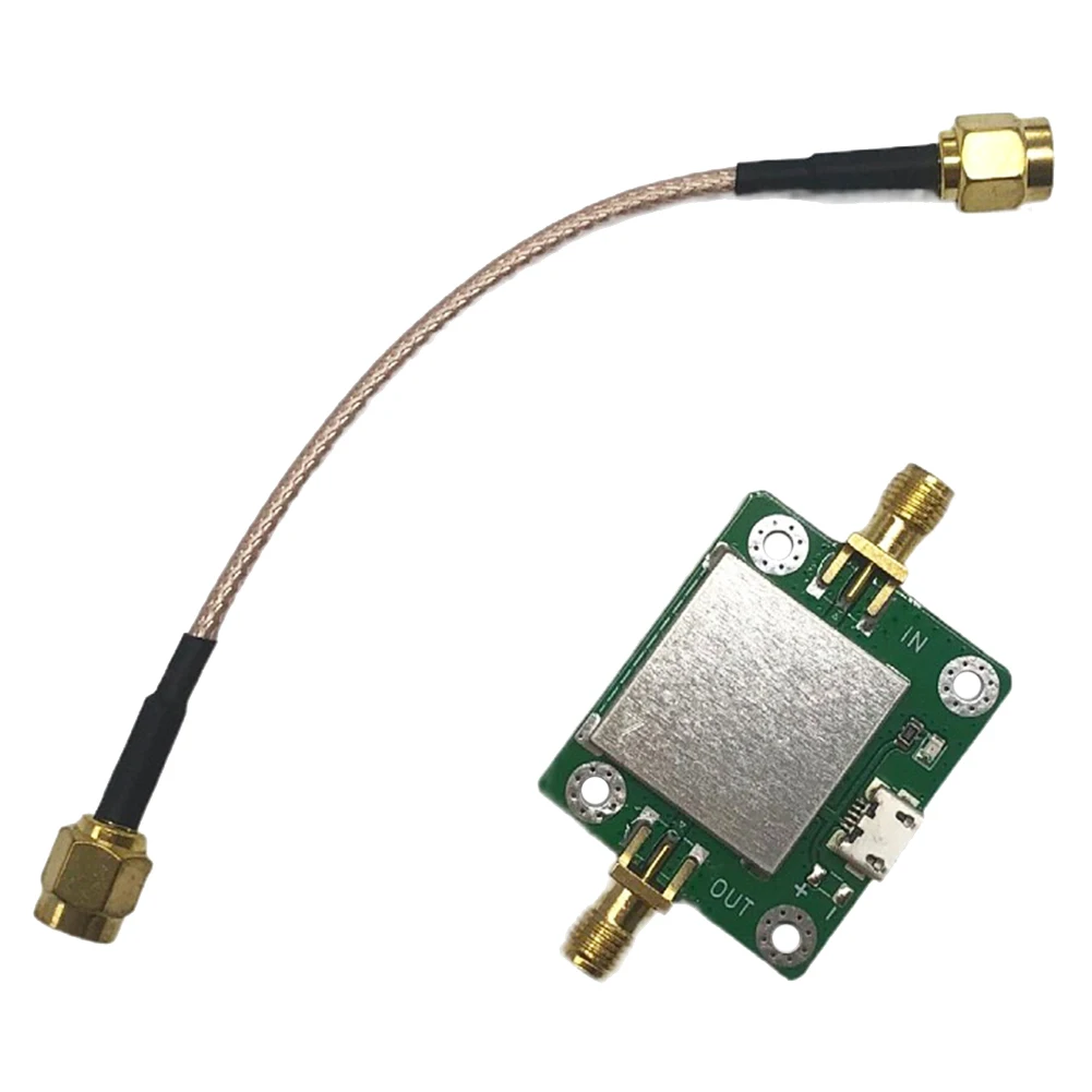 Малошумящий Радиочастотный усилитель частотой 50 М-6 ГГц с коэффициентом усиления 20 ДБ и 50 ОМ Радиочастотный усилитель с USB-портом Питания и кабелем SMA для H2
