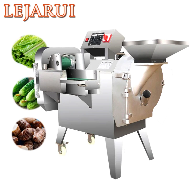 Машина для резки овощей Коммерческая Автоматическая машина для резки овощей с регулируемой скоростью вращения с двойной головкой