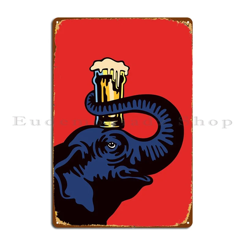 Металлическая вывеска Elephant Beer Party Cinema Party Club Украшение на заказ Жестяной Плакат-вывеска