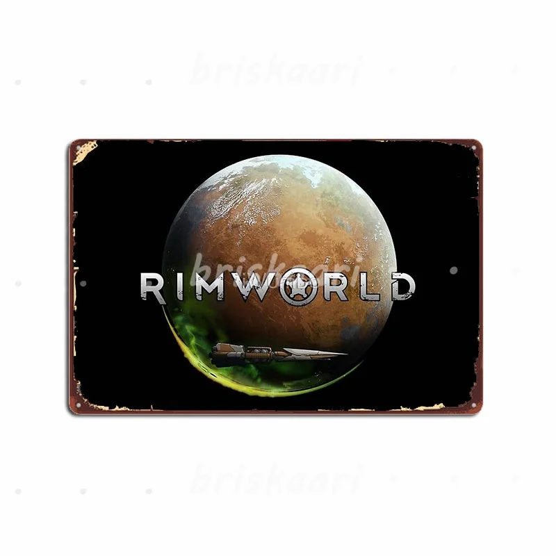 Металлические вывески Rimworld Planet Настенная табличка Классический паб Гараж Кинотеатр Кухня Металлические плакаты