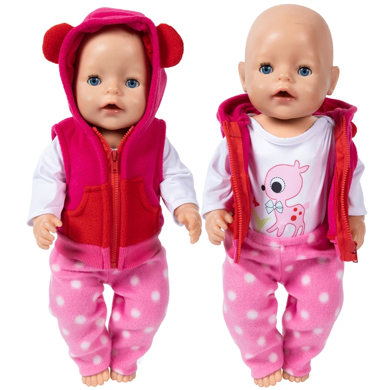 Милый теплый костюм для куклы, одежда для новорожденной куклы 17 дюймов 43 см