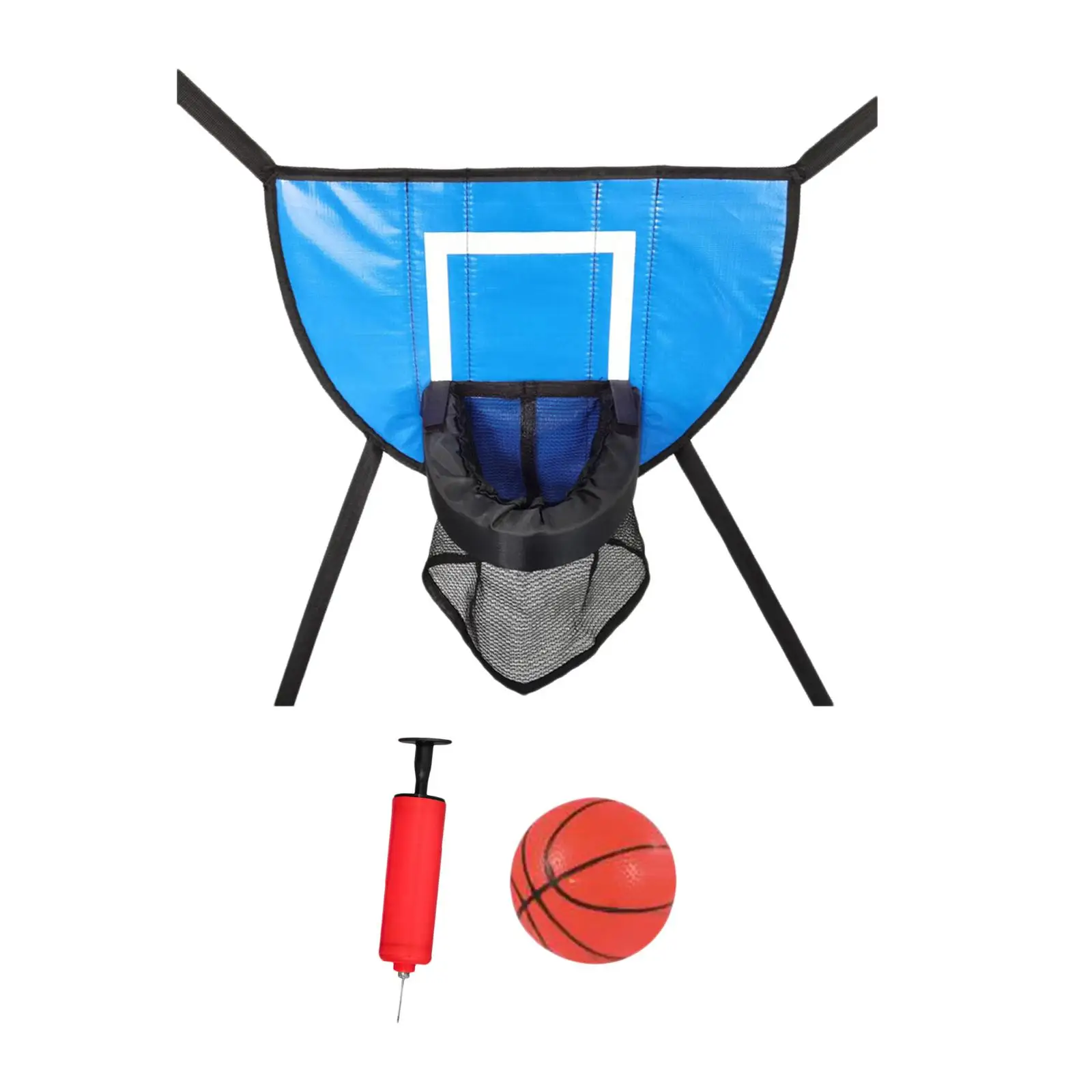 Мини-батут, баскетбольное кольцо для детей с шариковым насосом, съемный бортик для безопасного погружения, баскетбольное кольцо для батута
