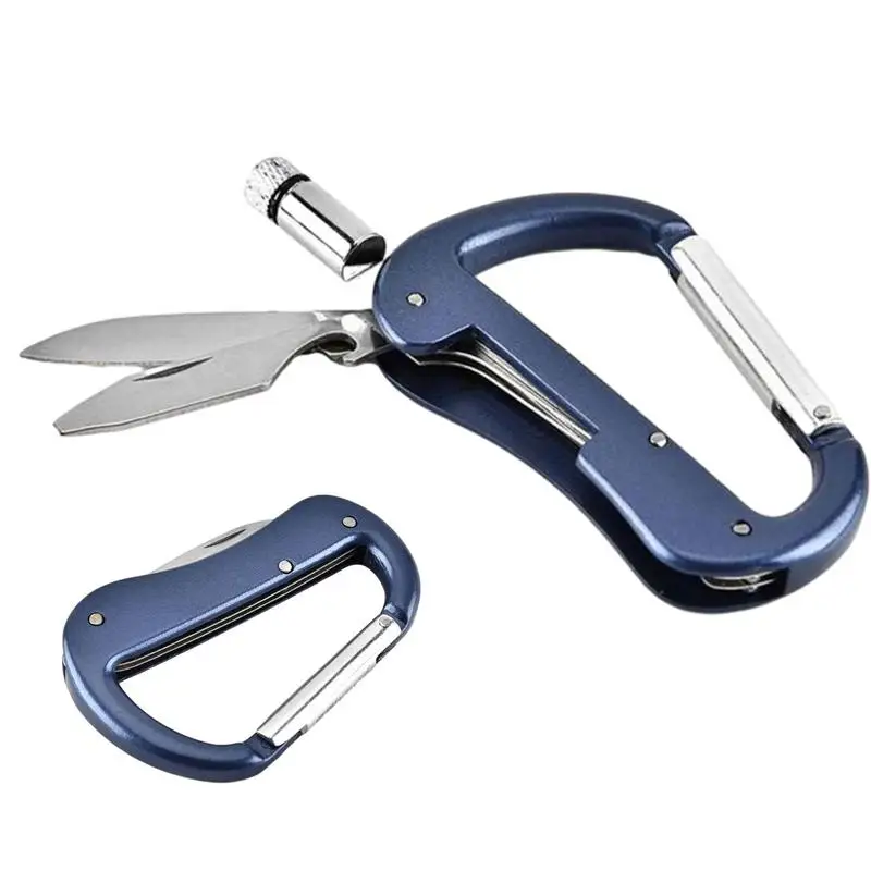 Мини-брелок с D-образным кольцом из нержавеющей стали, карабин для защиты от кражи, пряжка для походного рюкзака, карабин для блокировки ключей