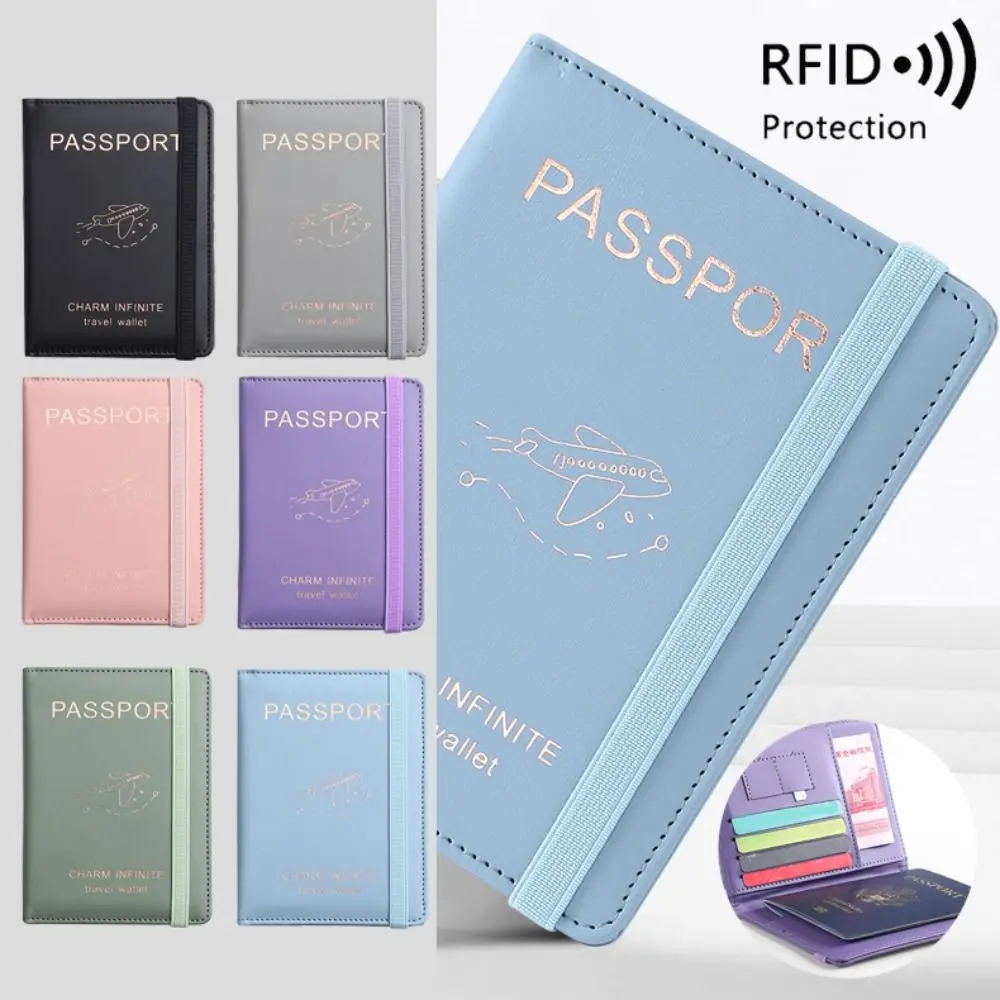 Многофункциональная RFID-Обложка Для Паспорта Из Искусственной Кожи, Ультратонкая Водонепроницаемая Защита Для Паспорта, Кошелек Для Кредитных ID-Карт, Держатель Для паспорта