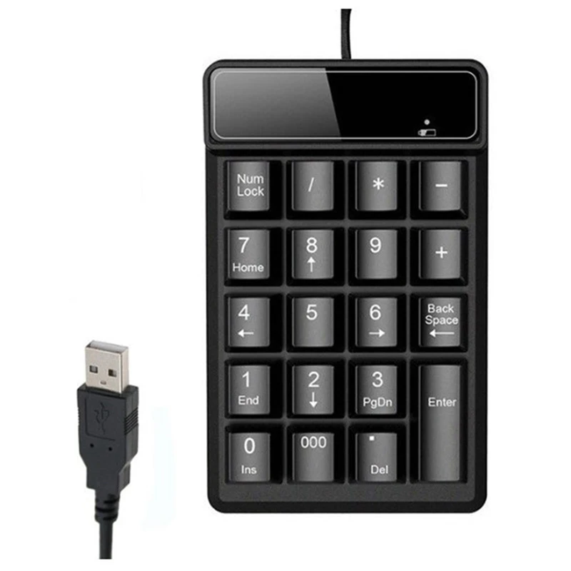 Многофункциональная портативная цифровая клавиатура Цифровая клавиатура USB компьютер финансового учета Мини-клавиатура проводная