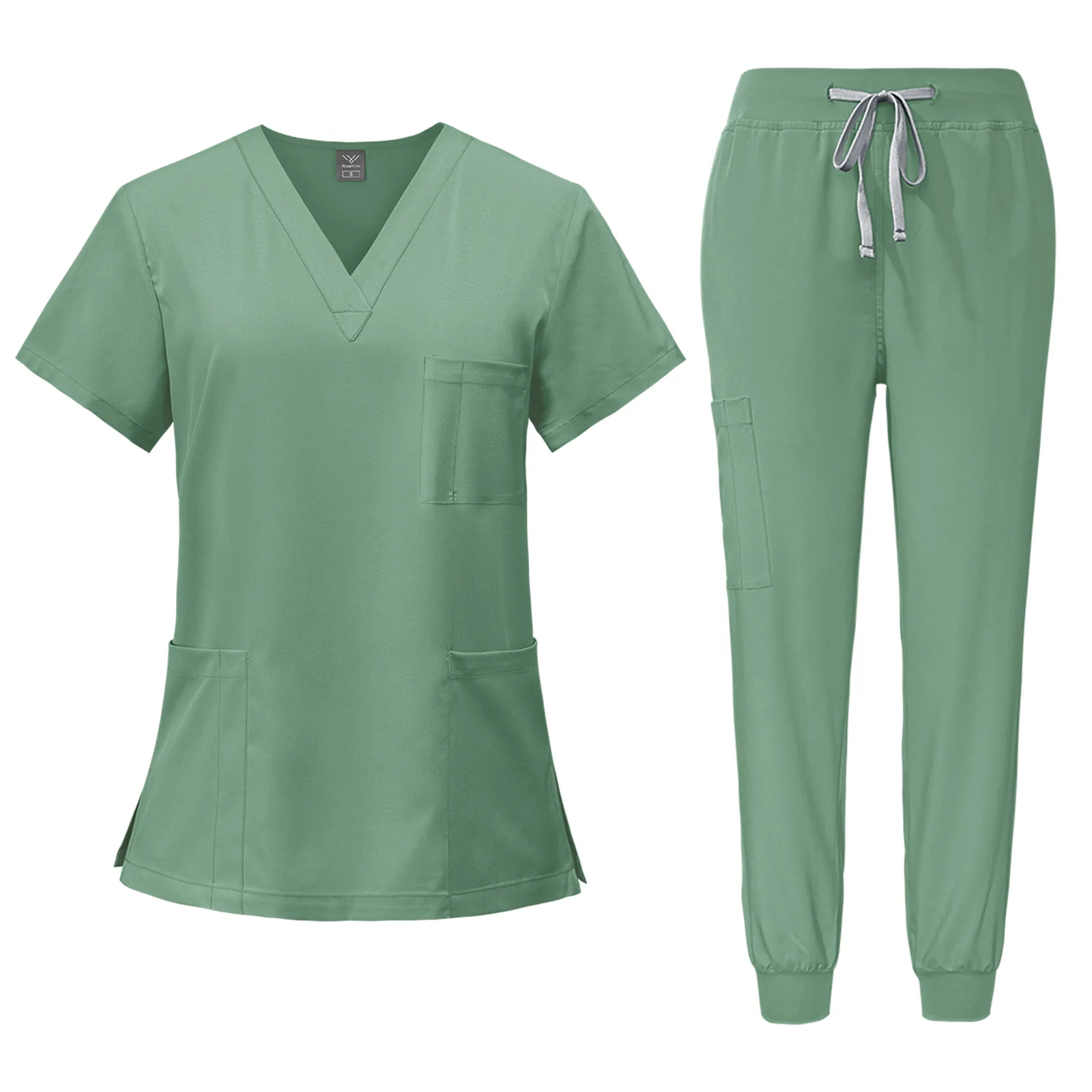 Многоцветная унисекс-униформа медсестры с короткими рукавами, рабочая одежда больничного врача, униформа для хирургии полости рта, Комплекты медицинских халатов