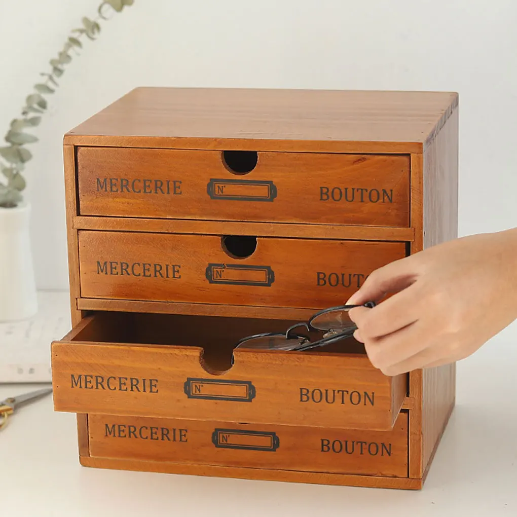 Многоцелевой деревянный ящик для хранения - винтажный для идеальной организации организованного хранения