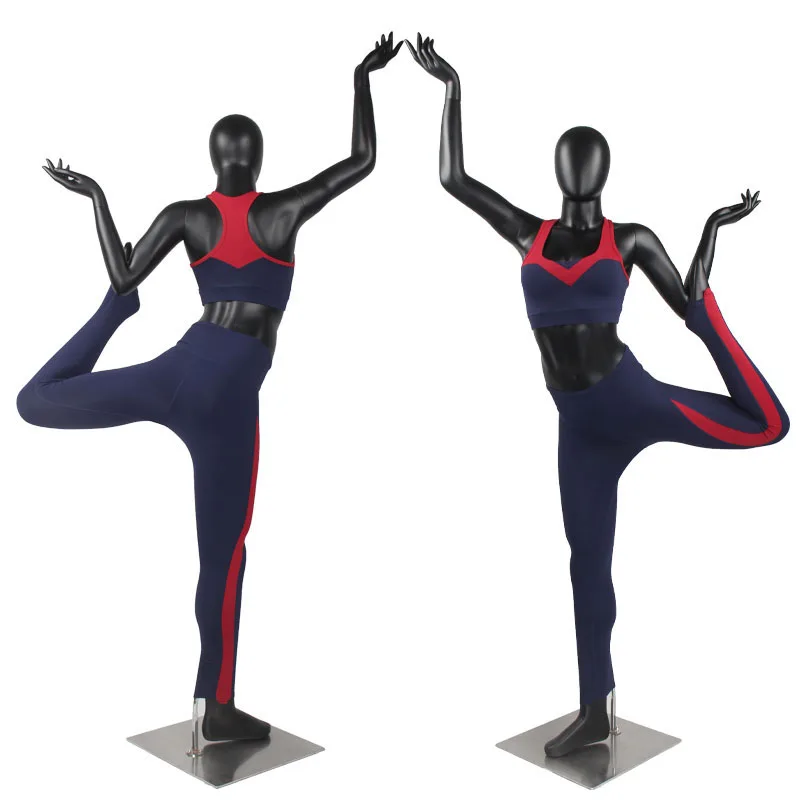 Модель Спортивная Модель для йоги Реквизит Женская поза Стоя, поднимающая ногу, Манекен для всего тела