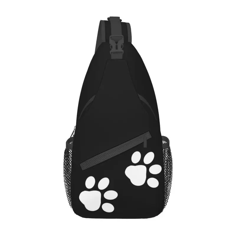 Модная сумка-слинг с рисунком собачьей лапы для велоспорта, кемпинга, мужской рюкзак через плечо для любителей домашних животных, Наплечный рюкзак