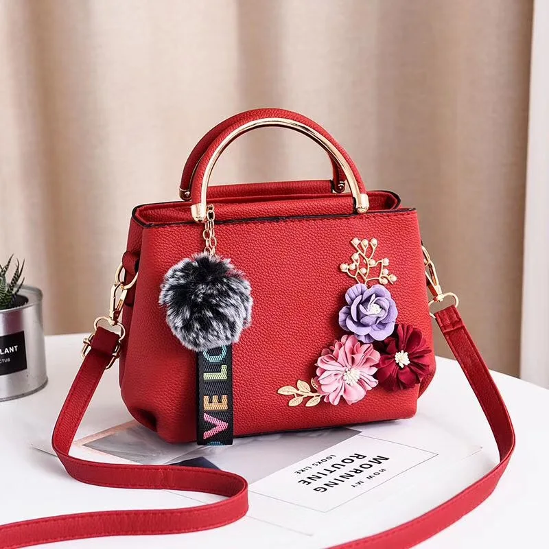 Модные сумки для женщин, дизайнерская сумка с цветочным рисунком, женские кожаные сумки-мессенджеры, меховые сумки через плечо, сумки Bolsa Feminina