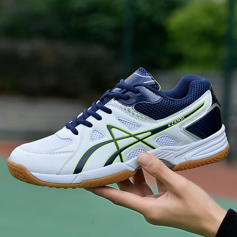 Мужская дышащая обувь для настольного тенниса 2024, роскошная волейбольная обувь, нескользящие кроссовки для бадминтона на шнуровке, кроссовки для бадминтона