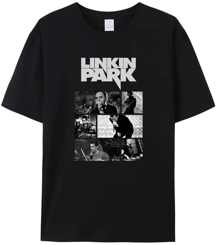 Мужская повседневная футболка с ностальгическим принтом Linkin Era Our Outlet Park 1080p, женская черная хлопковая футболка