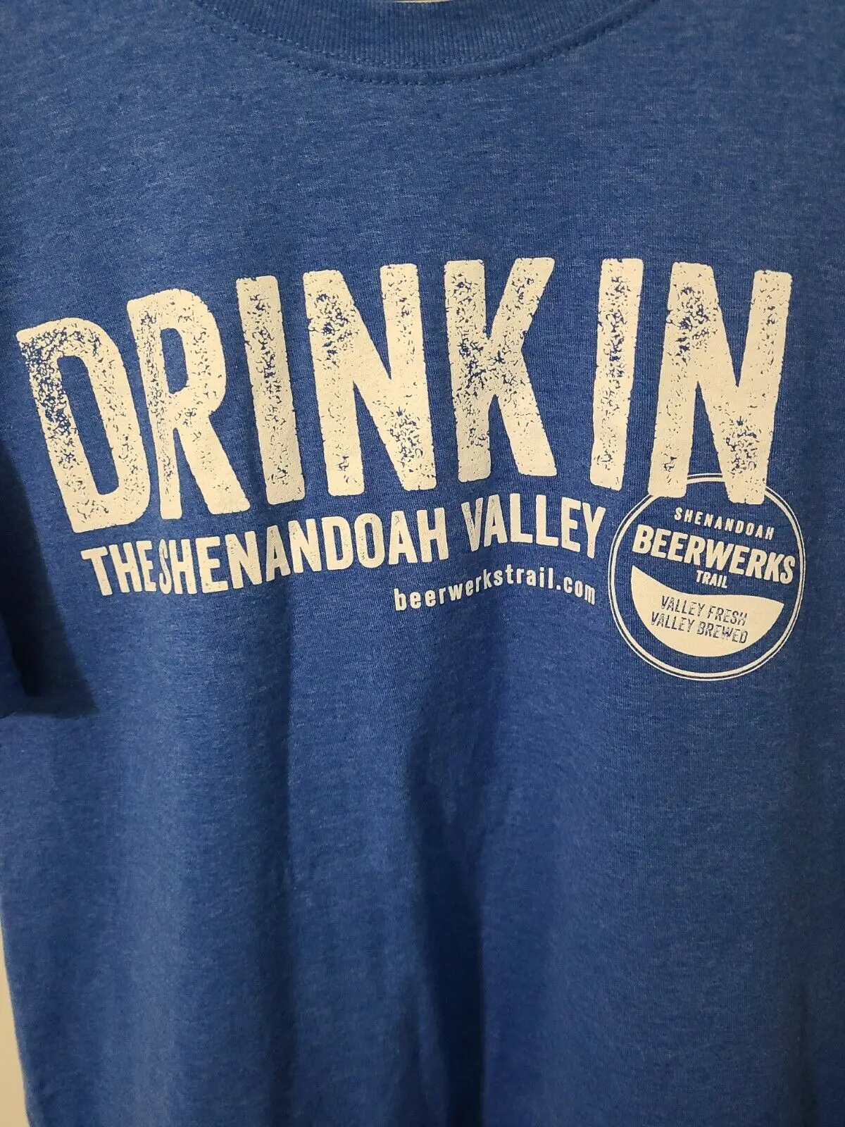 Мужская синяя футболка Shenandoah Valley Beer Trail Большого размера L Virginia Breweries