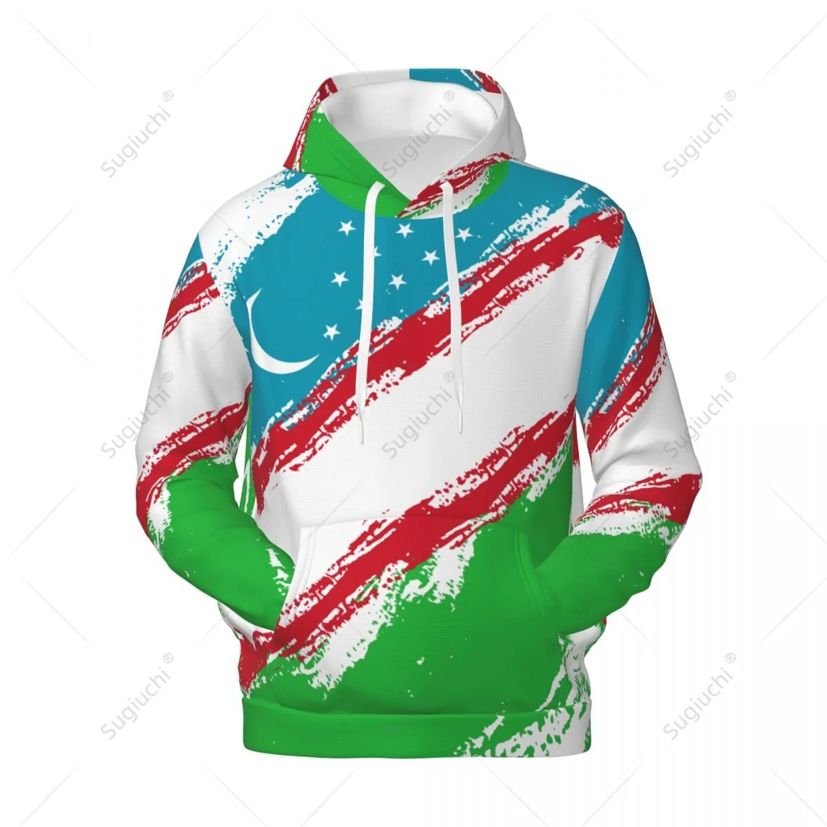 Мужская толстовка с капюшоном цвета флага Узбекистана 3D Для мужчин и женщин, толстовка в стиле харадзюку, пуловеры, толстовки из полиэстера, повседневные