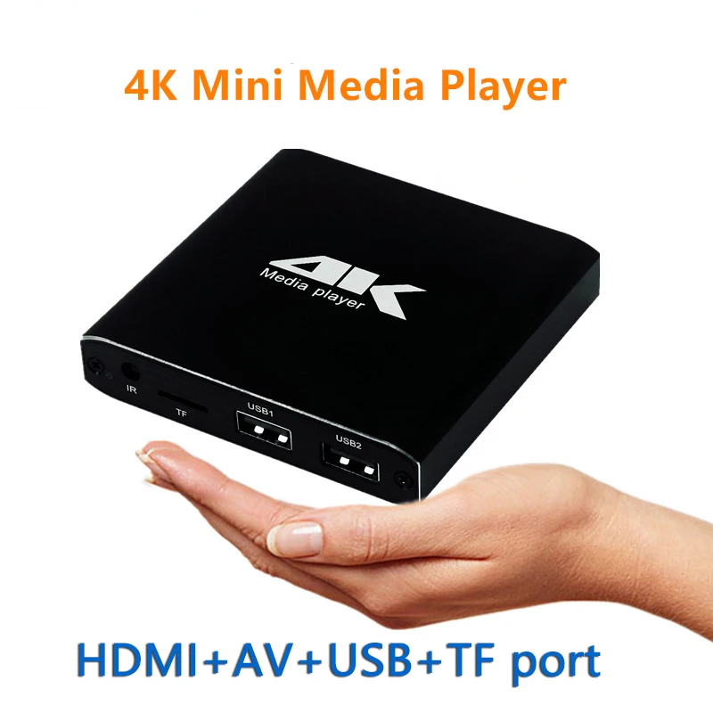 Мультимедийный Плеер 4K H.265 Рекламный Проигрыватель Автоматическое Циклическое Воспроизведение С TF/AV/HDMI/USB Диском Поддержка Медиаплеера 1080P HD Мышь