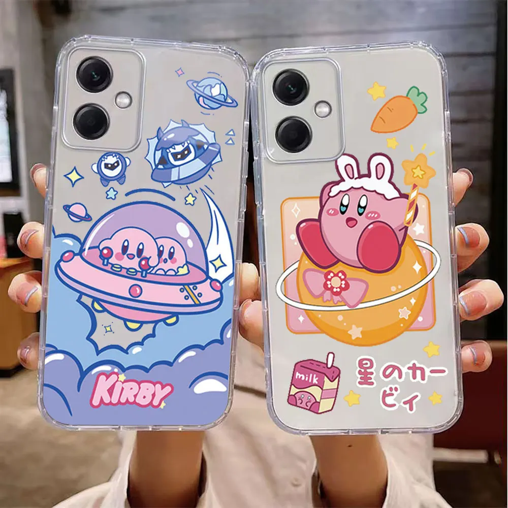 Мультяшный Милый K-Kirby Забавный Прозрачный Чехол Для Телефона Xiaomi Redmi Note 12 11 11T 11S 10 9 9S 9T 8 Pro Plus Max Прозрачный Чехол