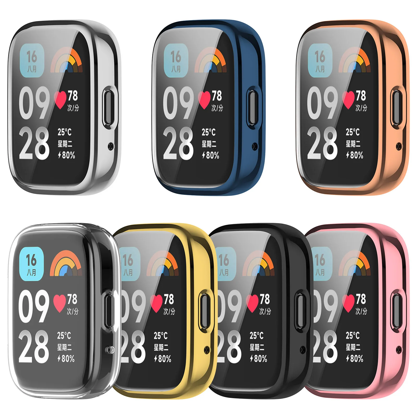 Мягкий силиконовый чехол-стекло для Redmi Watch 3 Active Smart Watchband, защитная крышка для экрана Xiaomi Redmi Watch 3 3 Lite