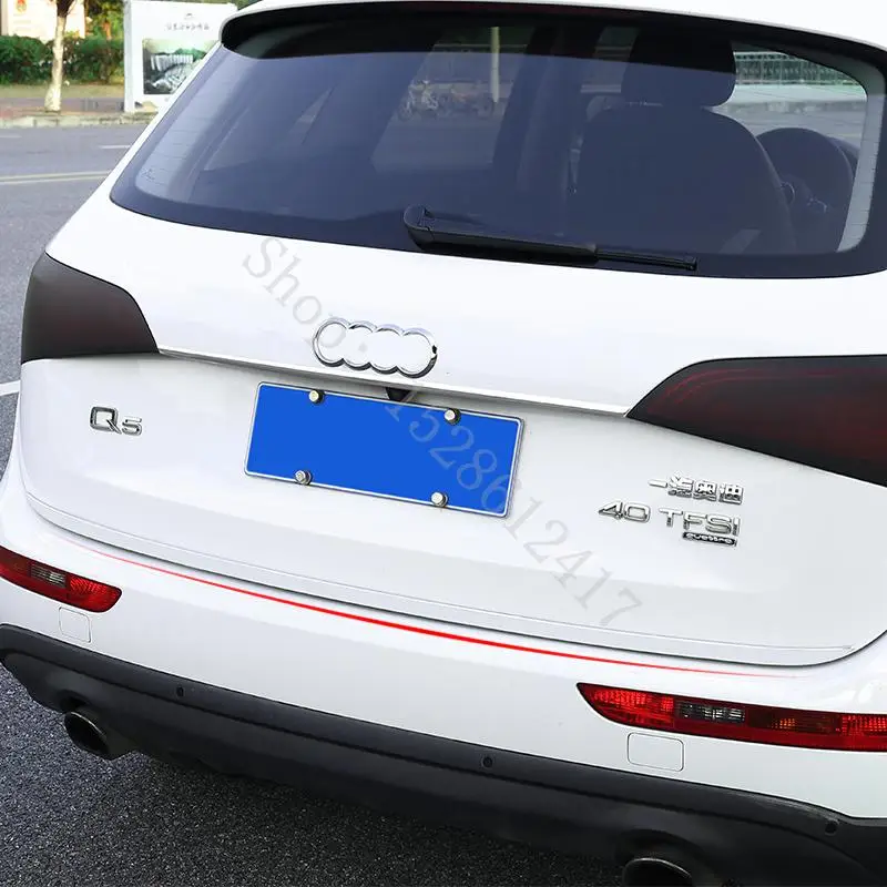 Накладка на заднюю крышку багажника для Audi Q5 R8 2008-2014 2015 2016 2017 Молдинг задней двери, накладка на дверь багажника, акцент для укладки