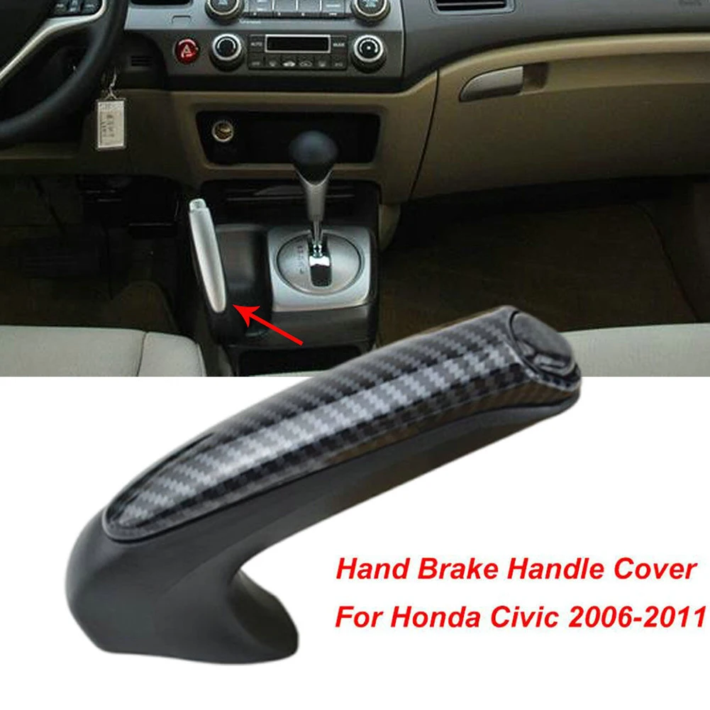 Накладка Переднего Ручного Тормоза Автомобиля Для Honda Civic Coupe Седан 2006-2011 Отделка Тормозного Рычага В Стиле Углеродного Волокна Крышка Ручного Тормоза Автомобиля