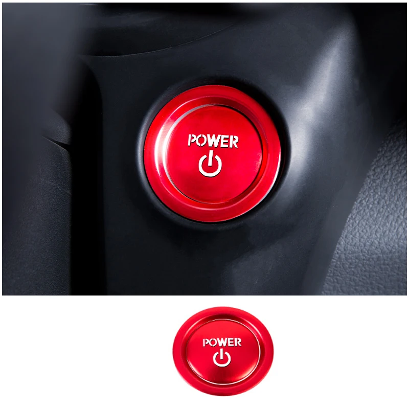 наклейка на кнопку запуска и остановки двигателя автомобиля из алюминиевого сплава для toyota sienna 2020 2022 2021 2023 силовые аксессуары гибридное кольцо