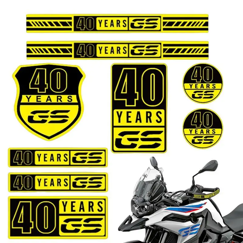 Наклейки для мотоциклов 40 Years GS Водонепроницаемые Наклейки для мотоциклов GS 40 Years для F650/700/800/ Масло 850GS G310GS R1200/1250GS