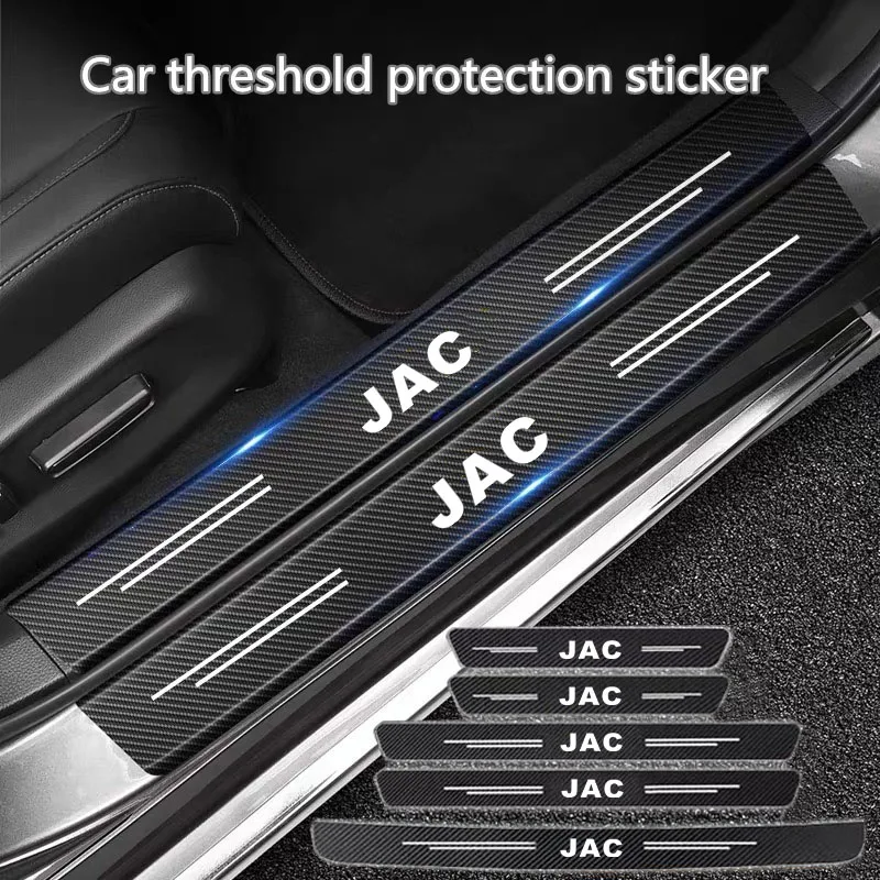 Наклейки На Порог Автомобиля Защитная Пленка Из Углеродного Волокна Для Платы JAC S2 J3 JS2 S3 J2 S5 T8 Refine J5 J6 J4 Vapour