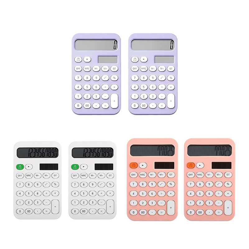 Настольный калькулятор из 2 предметов, базовый калькулятор, 12-значные карманные калькуляторы, настольные с ЖК-дисплеем для офиса и школы