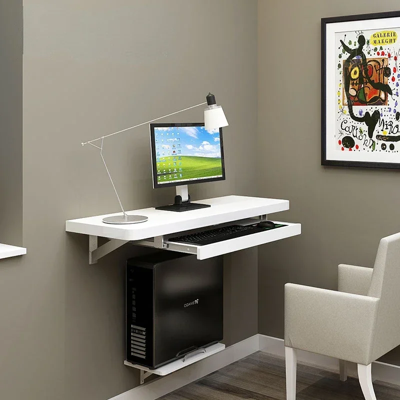 Небольшой семейный Компьютерный стол, висящий на стене, Простой современный стол для экономии места, Ровный стол у стены, Угловой стол для спальни и кабинета