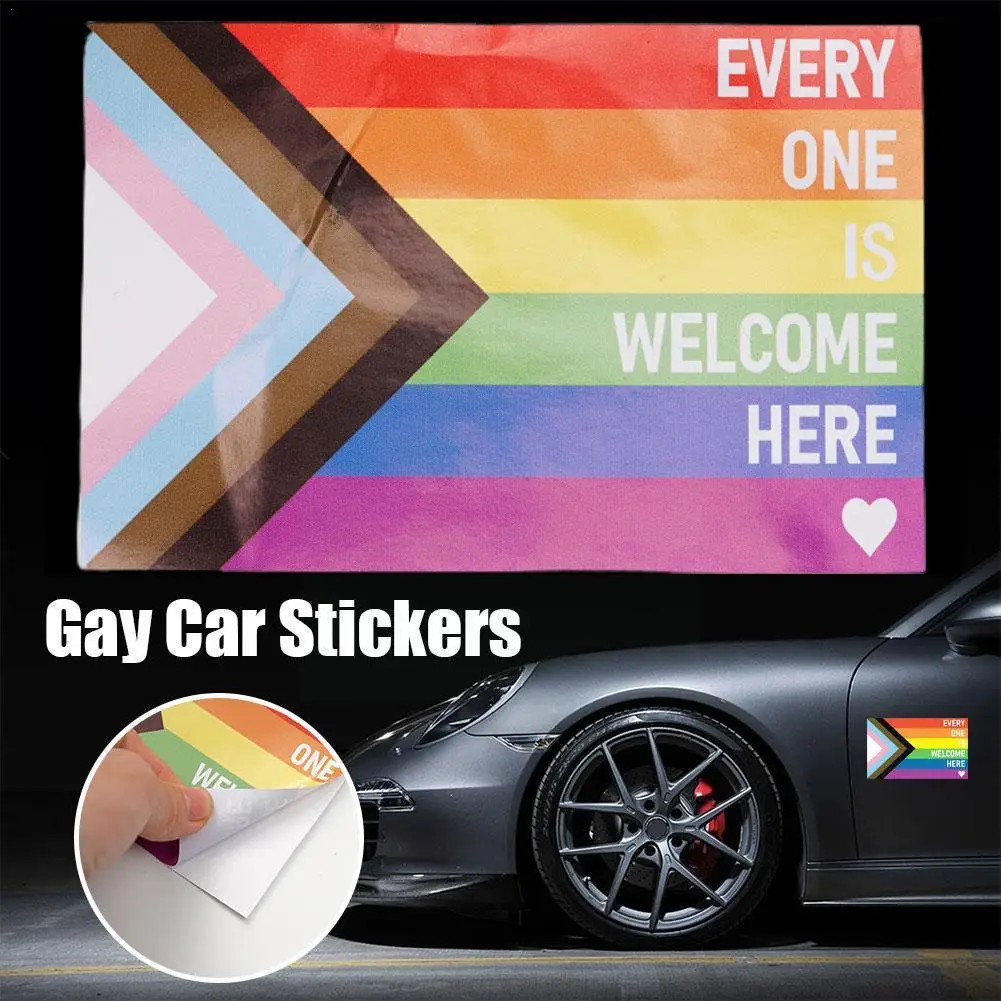 Новая Гордость Rflective Rainbow Car Sticker Веселые Наклейки Для Украшения Интерьера Высококачественного Внедорожника KK15 *11 см Лобовое Стекло Солнцезащитный Крем Для Тела