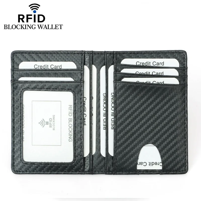 Новая мужская сумка для карт из углеродного волокна RFID, легкая для отдыха, обложка для водительских прав в европейскую и американскую полоску, держатели удостоверений личности