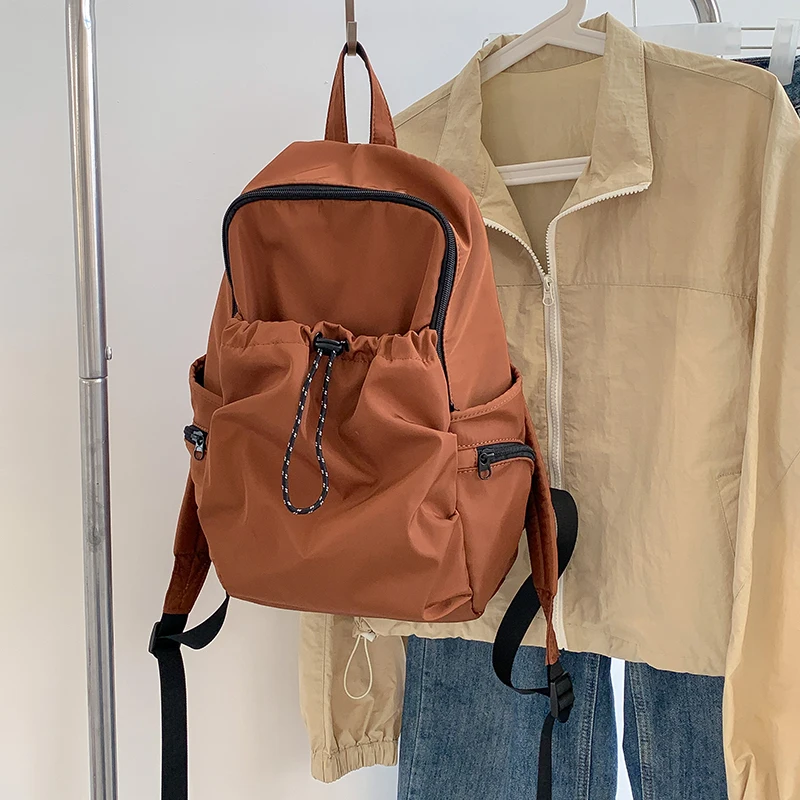 Новая студенческая нейлоновая женская сумка, молодежная сумка на молнии, средний рюкзак, женская сумка через плечо в корейском стиле в стиле опрятности, распродажа
