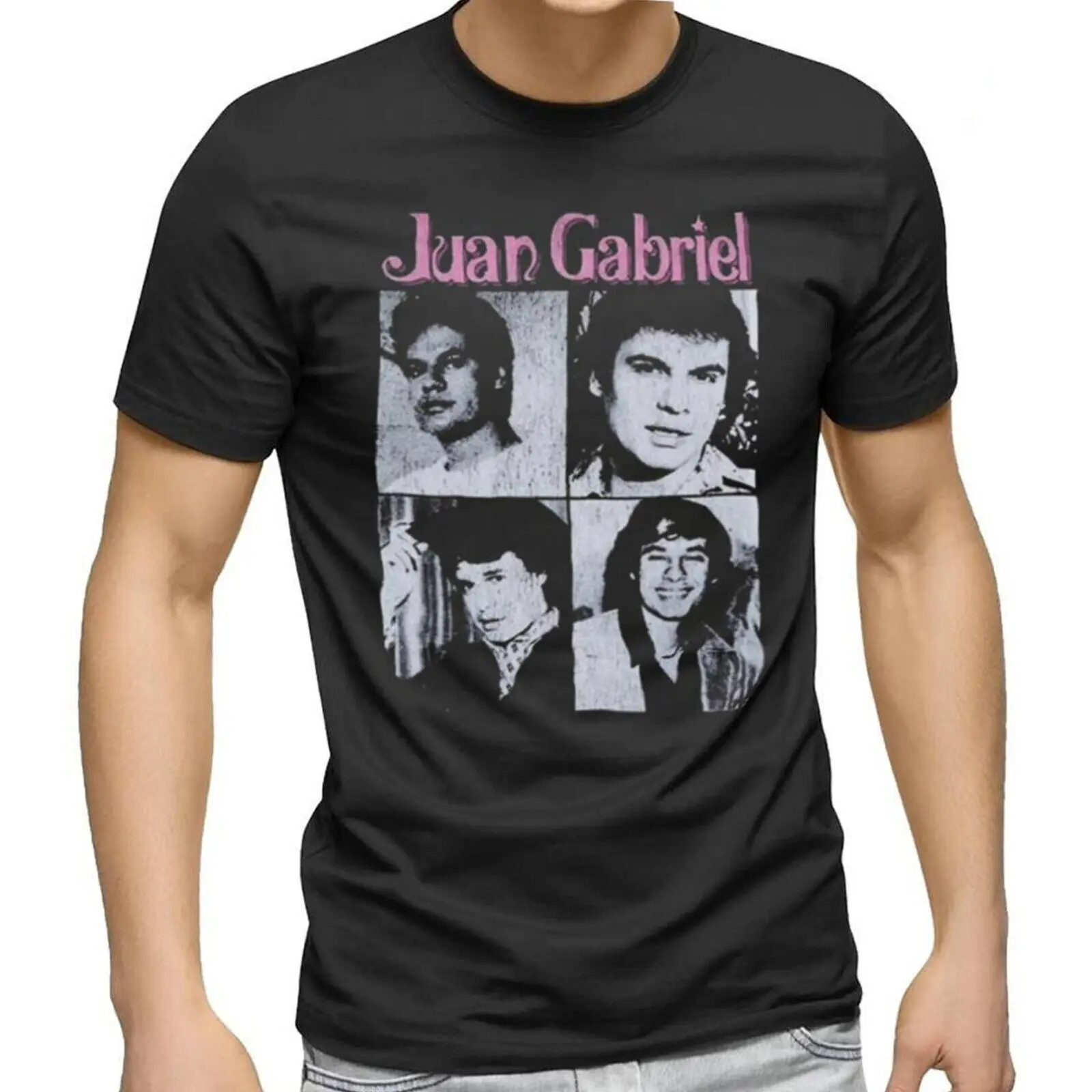 Новая хлопковая футболка Juan Gabriel Album черного цвета S-5XL 2D1255