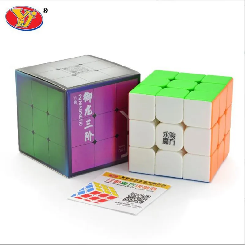 Новейший Оригинальный Yongjun Yj Yulong V2 M 3x3x3 Магнитный Волшебный Куб Профессиональный Yulong 2M 3x3 Скоростной Куб Твист Развивающая Детская Игрушка