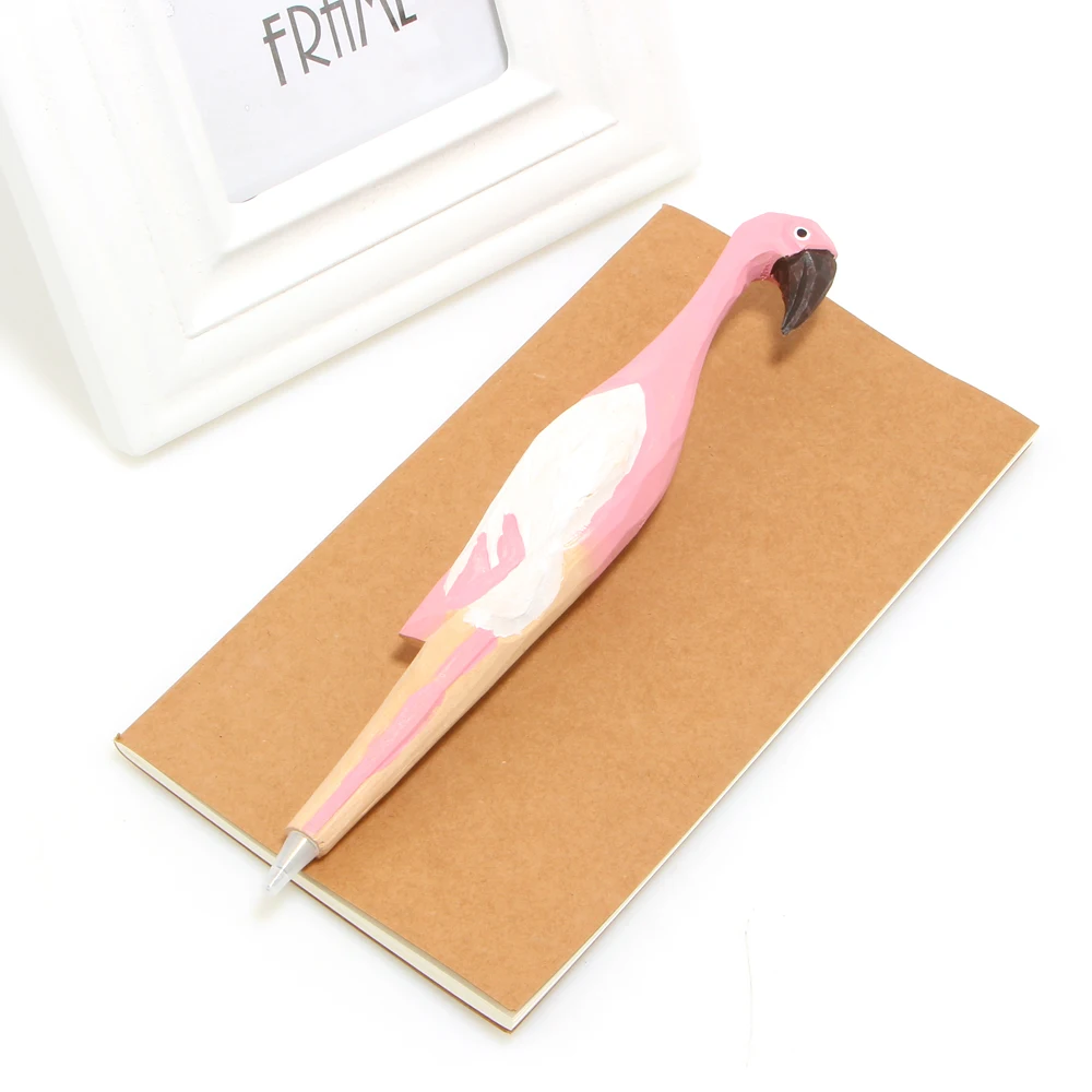 Новинка, креативная шариковая ручка Flamingo и держатель для ручек, школьные канцелярские принадлежности, подарки для детей