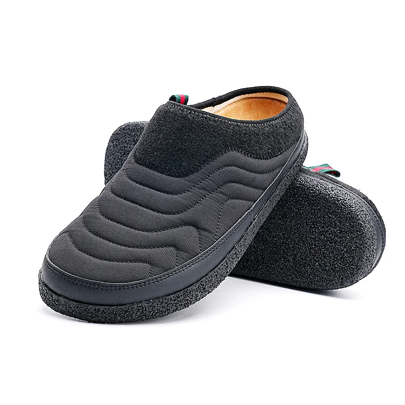 Новые модные и универсальные мужские повседневные тапочки для защиты от зимы, теплые домашние тапочки, водонепроницаемая хлопковая обувь, тапочки из ЭВА