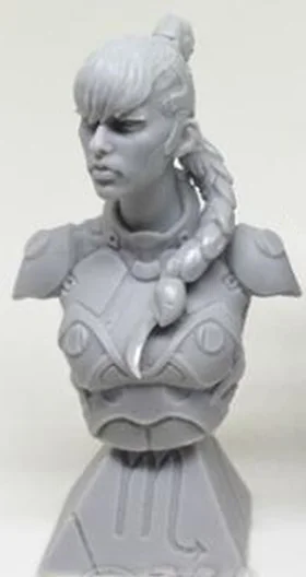Новый в разобранном виде 1/12 бюста древней фэнтезийной женщины-воина (с основанием), фигурка из смолы, неокрашенный модельный комплект