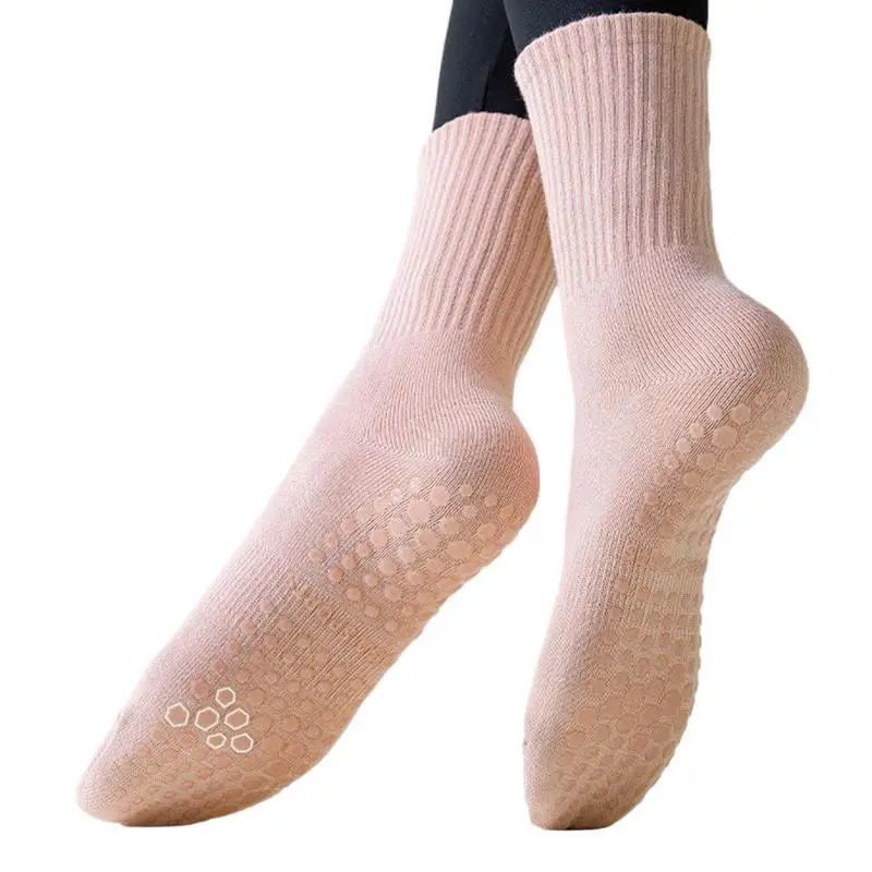 Носки для йоги, пилатеса, носки до середины икры, нескользящие носки для йоги Для танцев, пилатеса, досуга, балета, йоги и тренировок
