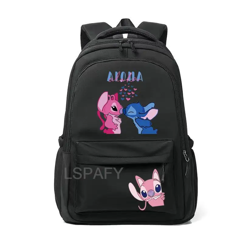 Ноутбук Lilo And Stitch Школьная сумка большой емкости Студенческая Леди Модный Рюкзак для путешествий для мальчиков Женский Мужской Нейлоновый рюкзак для колледжа Модный